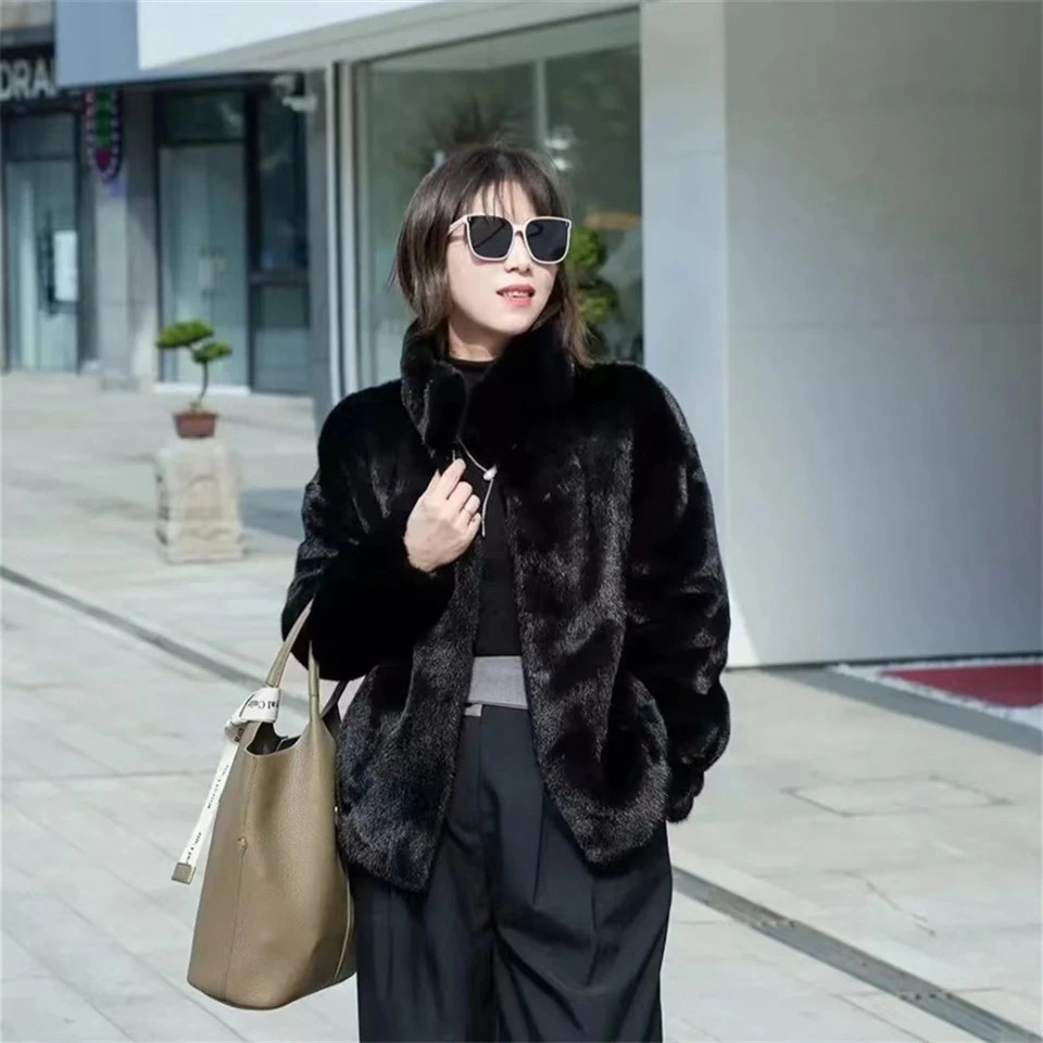 Women's Real Mink Bomber Jacket Women's Real Mink Bomber Jacket